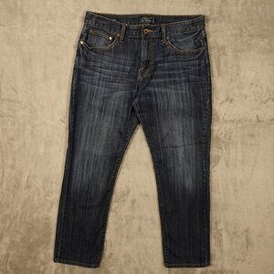 Lucky Brand 221 Original Straight Men’s Jeans 34x30 Dark Wash Handcrafted Denim